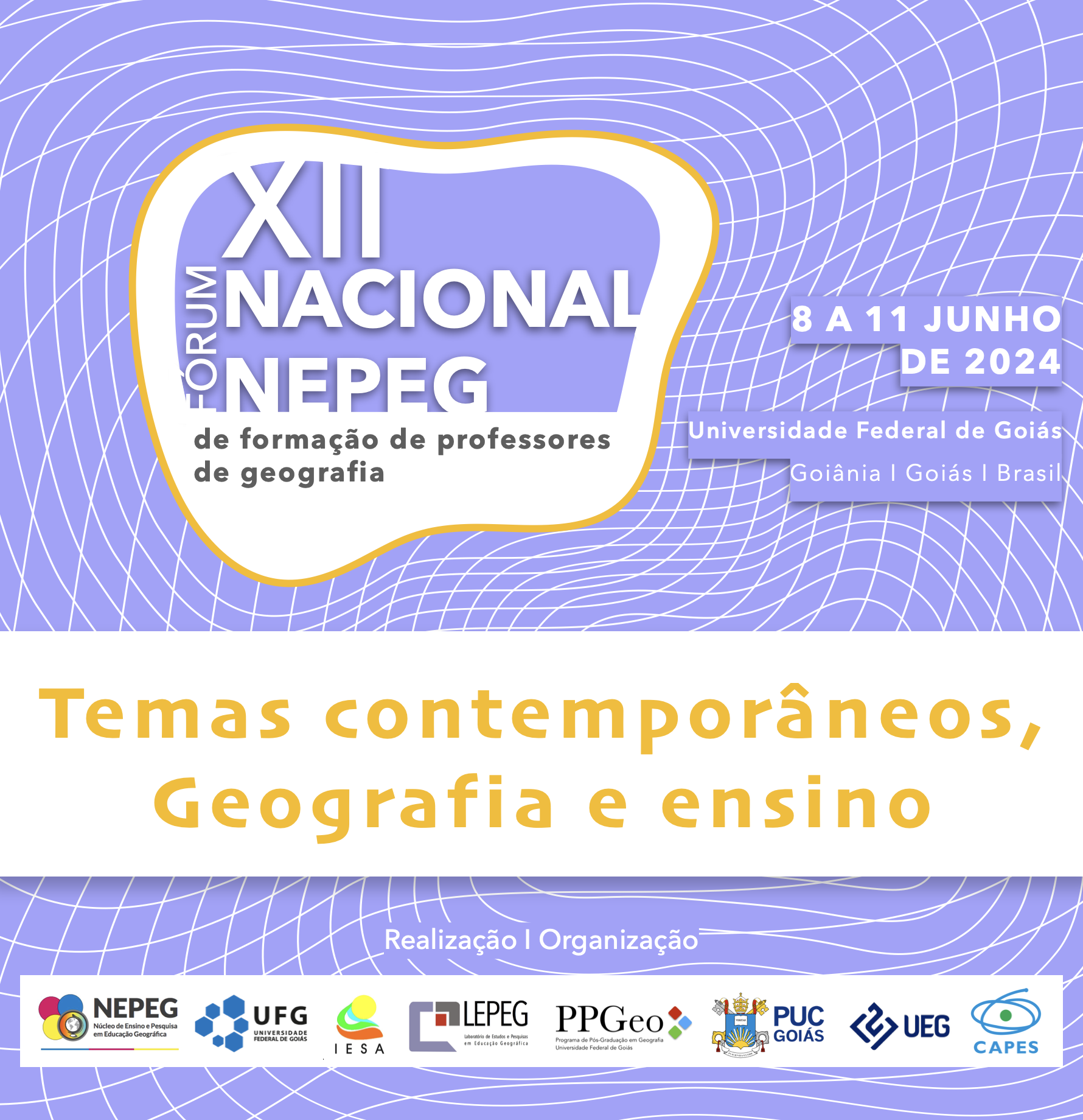 XII Fórum Nacional NEPEG de Formação de Professores de Geografia